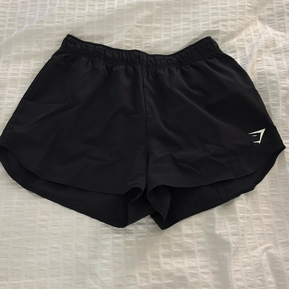 Gymshark women’s running short, high waist, black, worn once, size S